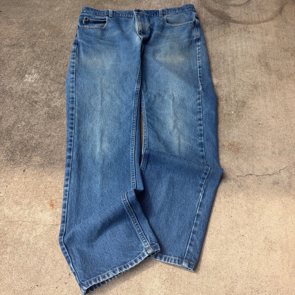 Vintage LL Bean Mens Standard Fit Jeans 36x32 Medium Wash Denim Straight Leg